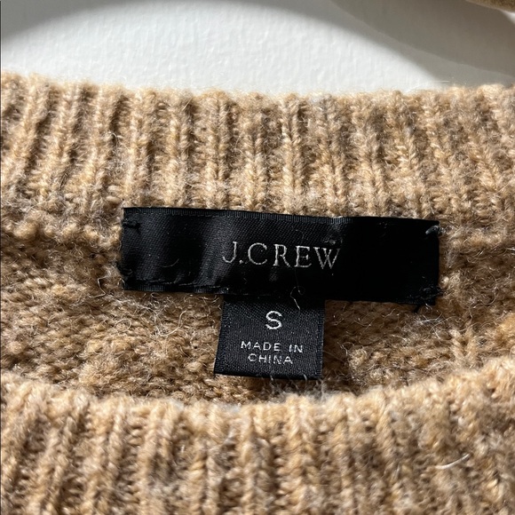 J. Crew Camel Cable Knit wool blend Sweater S - Picture 2 of 9